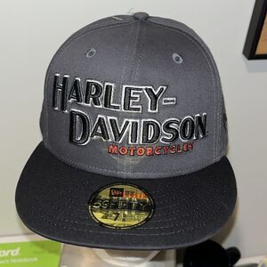 NWT Harley Davidson Motorcycle Spellout Letters Raised Letter Baseball Cap 7 5/8